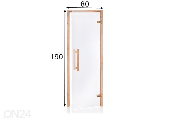Дверь для сауны Natural 80x190 cm размеры