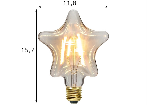 Декоративная LED pirn E27 1,4 Вт размеры