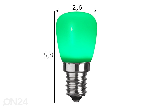 Декоративная LED лампочка E14 0,9 Вт на улицу размеры