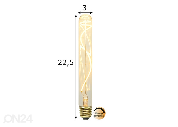 Декоративная LED лампочка E27 3,8 Вт размеры