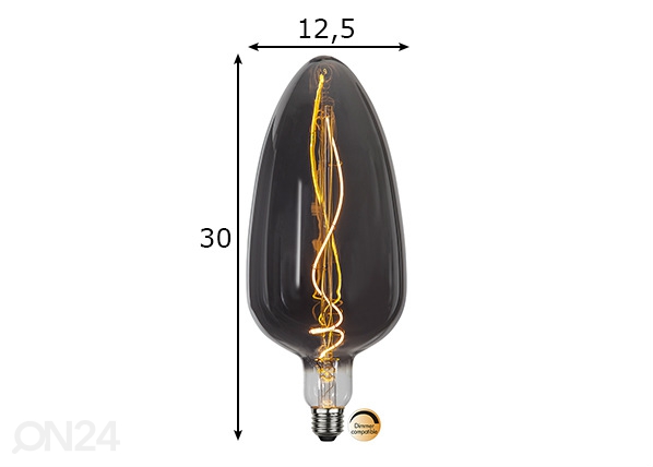 Декоративная LED лампочка E27 4,5 Вт размеры