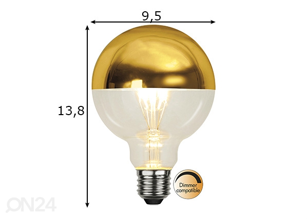 Декоративная LED лампочка E27 4 Вт размеры