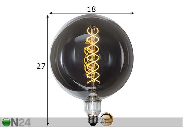 Декоративная LED лампочка E27 6 Вт размеры