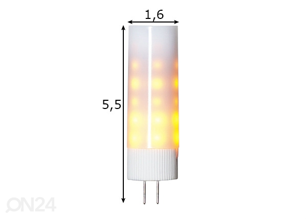 Декоративная LED лампочка G4 0,3-0,7 Вт размеры
