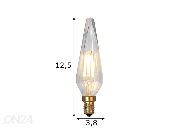 Декоративная LED лампочка Е14 0,3 Вт размеры