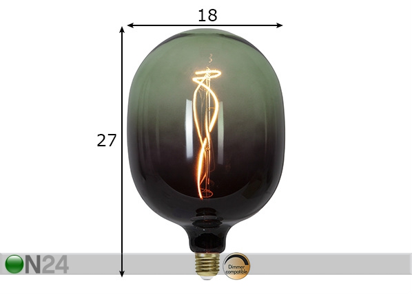 Декоративная LED лампочка с цоколем E27, 4 Вт размеры