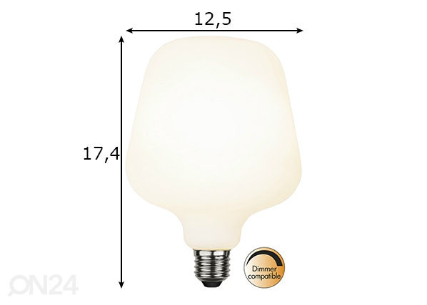 Декоративная LED лампочка с цоколем E27, 5,6 Вт размеры