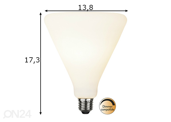 Декоративная LED лампочка с цоколем E27, 5,6 Вт размеры