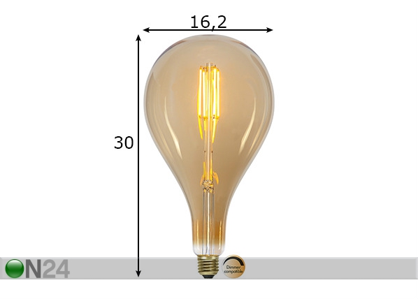 Декоративная светодиодная лампа E27 4,5 Вт размеры