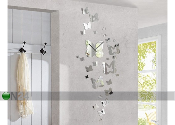 Декоративные настенные часы Butterflies mirror