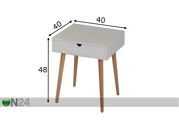 Декоративный / прикроватный столик Hobro размеры