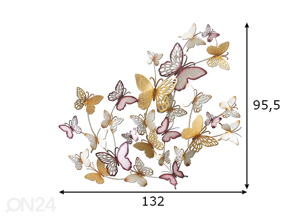 Декорация настенная Butterflies 132x95,5 cm размеры