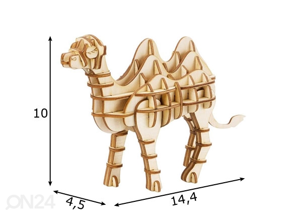 Деревянная 3D-головоломка Верблюд размеры