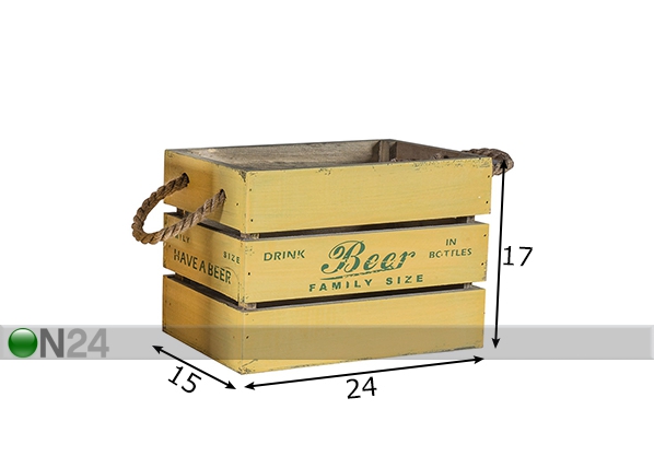 Деревянный ящик Cellar 24x15xh17 cm размеры