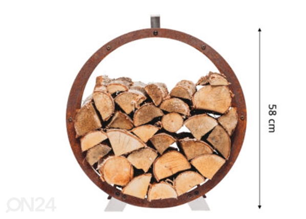 Держатель из стали для дров Corten Hugo, Ø 58 см размеры