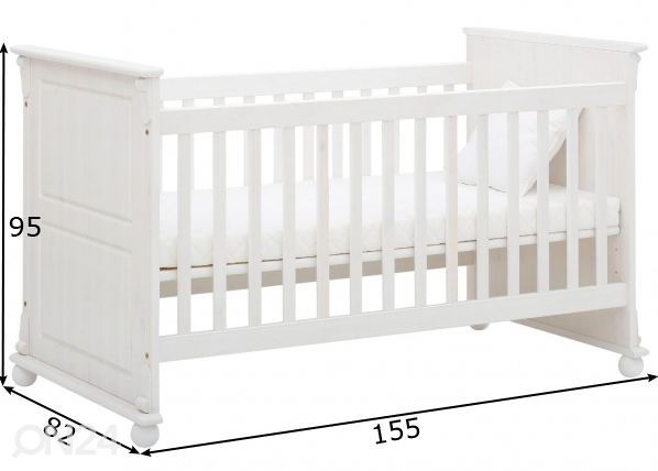 Детская кроватка Tessin 70x140 cm размеры