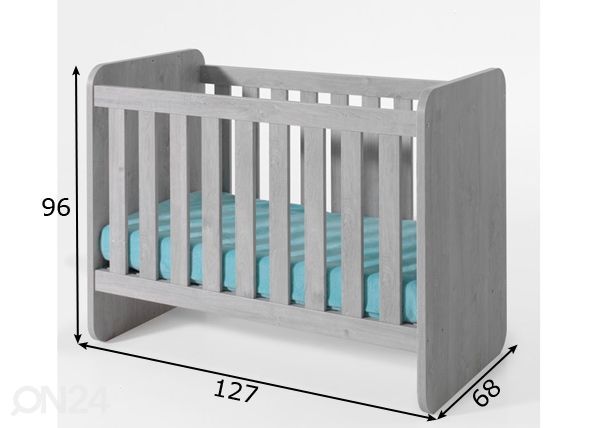 Детская кроватка Vic 60x120 cm (изменяемая) размеры