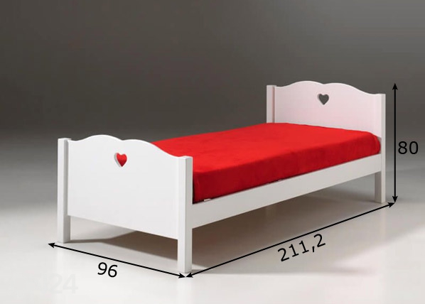 Детская кровать Amori 90x200 cm размеры