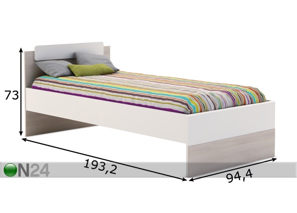 Детская кровать Game + матрас Inter Pocket 90x190 cm размеры
