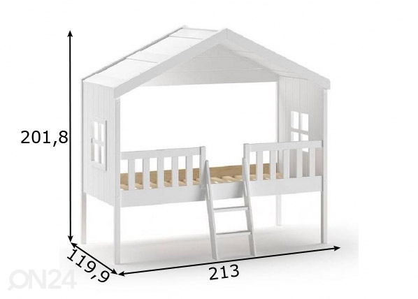 Детская кровать House 90x200 cm размеры