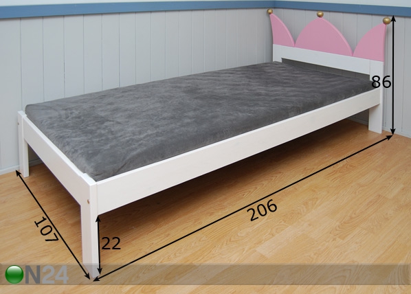 Детская кровать Jaanika 90x200 cm размеры