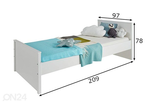 Детская кровать Ole 90x200 cm размеры