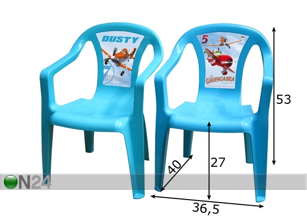 Детские стулья Самолёты, 2 шт размеры