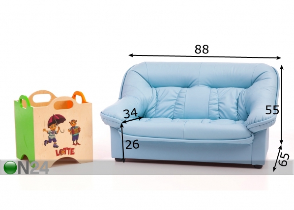 Детский диван Mini Spencer + ящик Lotte размеры