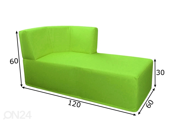 Детский диван-канапе Siena 120, левый размеры