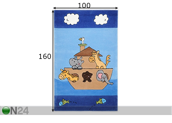 Детский ковер Kindergarten 100x160 см размеры