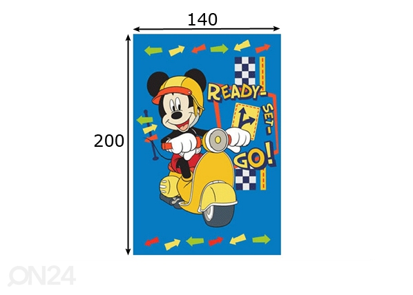 Детский ковёр Mickey Mouse Club House 140x200cm размеры