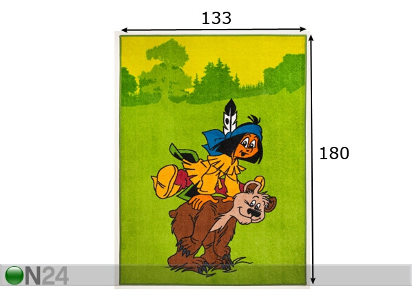 Детский ковер Yakari 133x180cm размеры