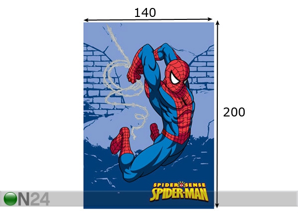 Детский ковёр с изображением "человека-паука" 140x200cм размеры