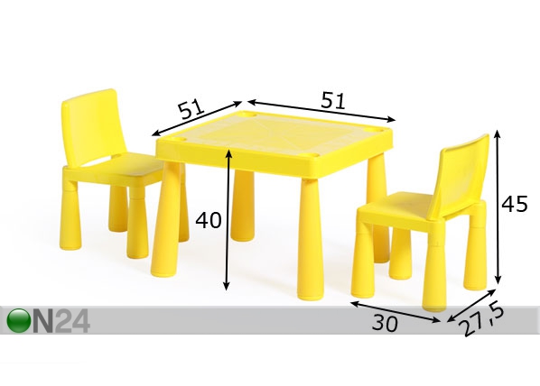 Детский стол и стулья размеры