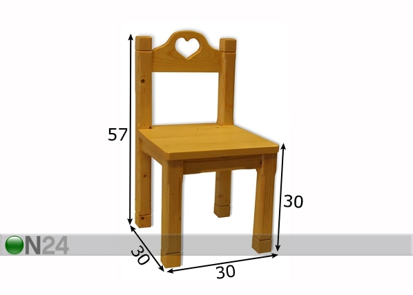Детский стул Krissu размеры