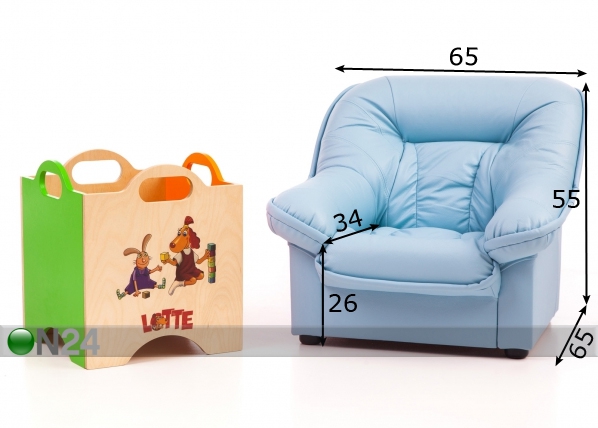 Детское кресло Mini Spencer + ящик Lotte размеры