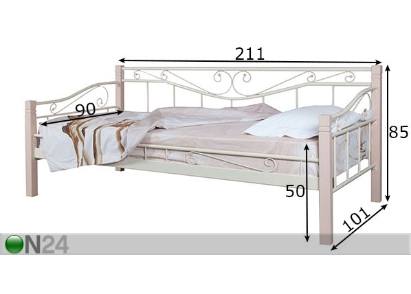 Диван-кровать Corso 90x200 cm размеры