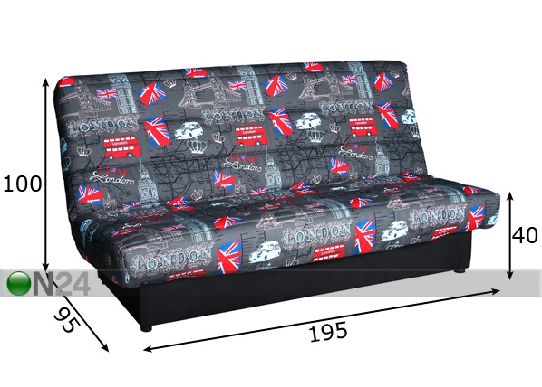 Диван-кровать Super размеры