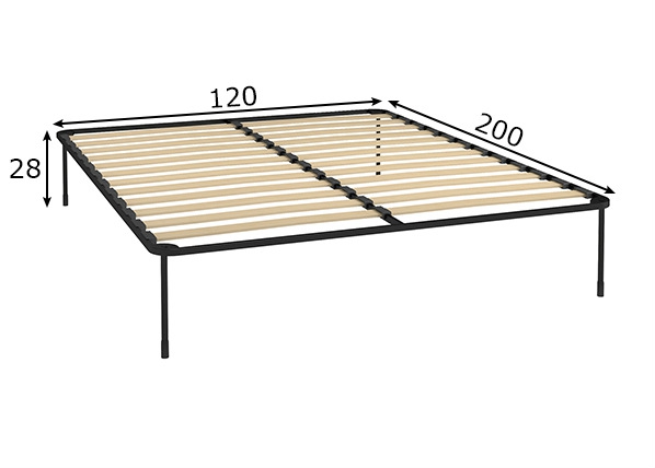 Дно кровати в металлической раме 120x200 cm размеры
