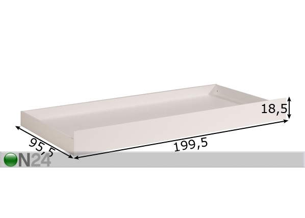 Дополнительная кровать / ящик кроватный Bibop размеры