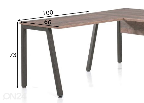 Дополнительный рабочий стол Pronto 4 размеры