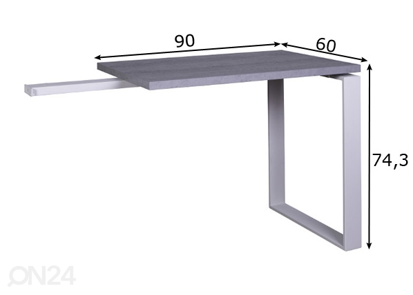 Дополнительный стол Disegno размеры