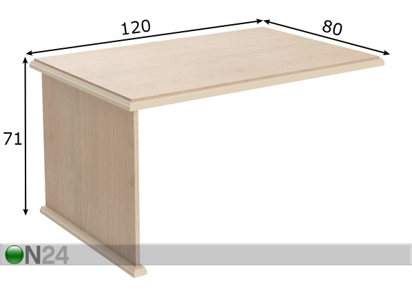 Дополнительный стол Raut 120 cm размеры