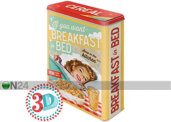 Жестяная коробка 3D If you want breakfast in bed 4L