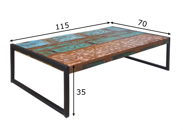 Журнальный стол Bali 115x70 cm размеры
