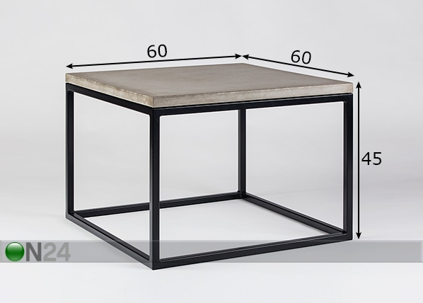Журнальный стол Betoon 60x60 cm размеры