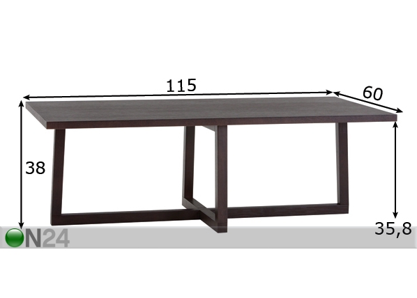 Журнальный стол Bexleyheath Coffee Table 115x60 cm размеры