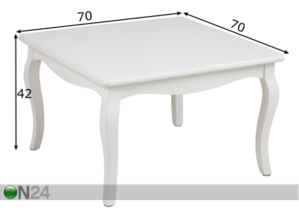 Журнальный стол Carriko 70x70 cm размеры