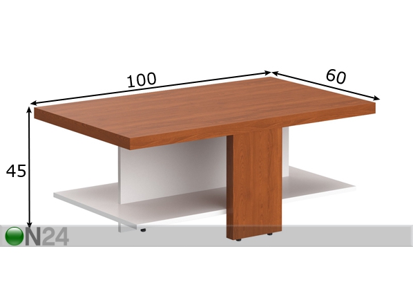 Журнальный стол Coffee 100x60 cm размеры