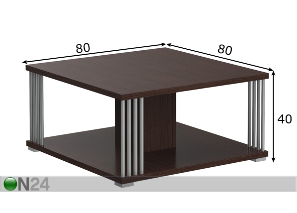Журнальный стол Coffee 80x80 cm размеры